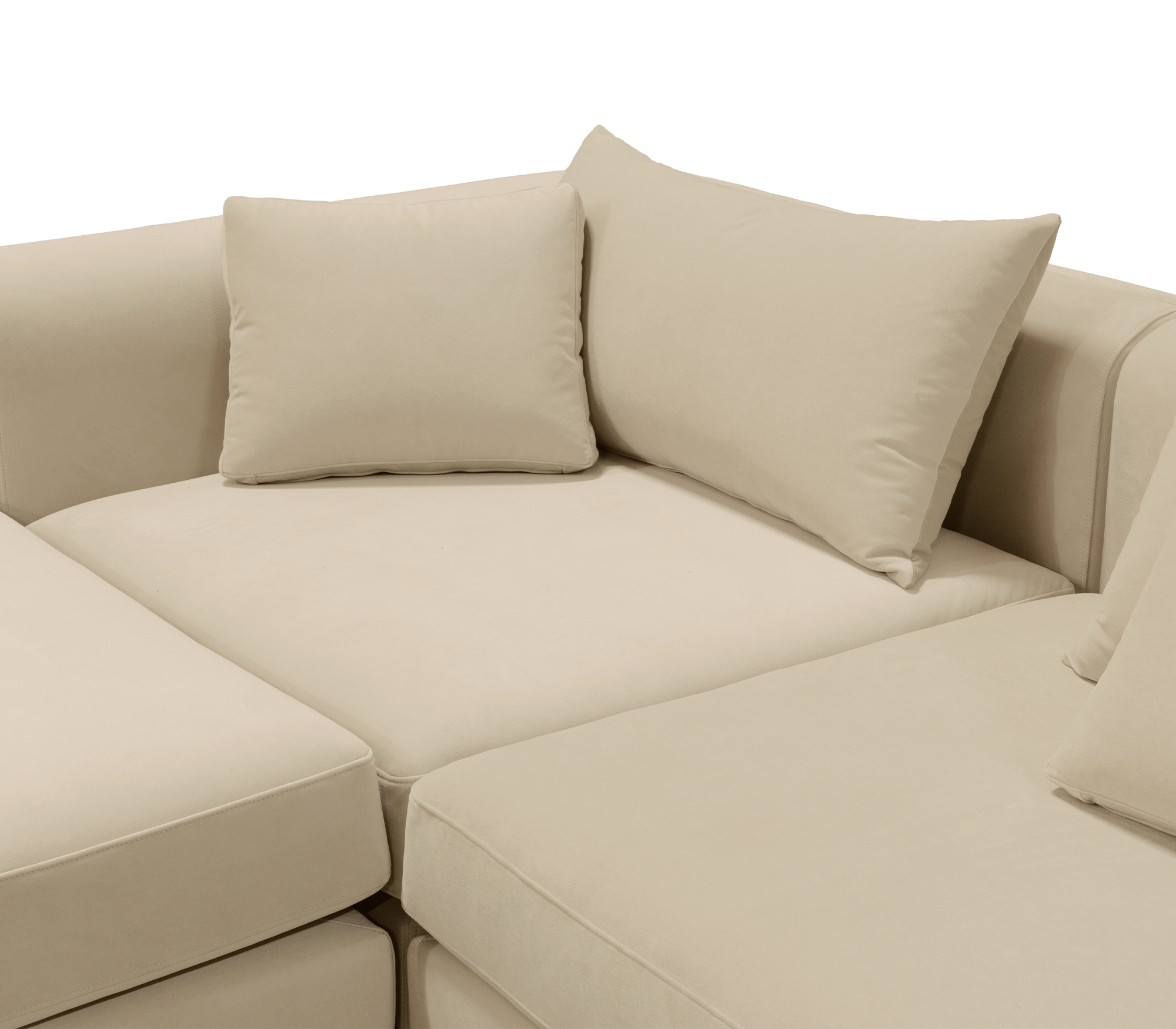 Fabric Upholstered Sectional Sofa