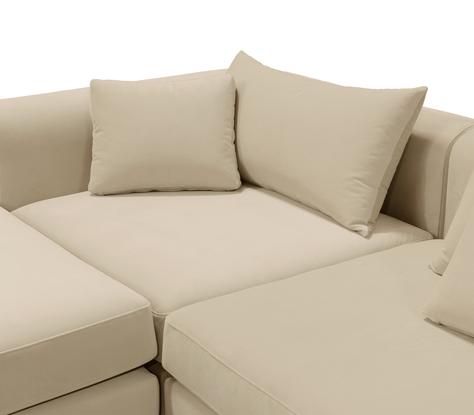 Fabric Upholstered Sectional Sofa