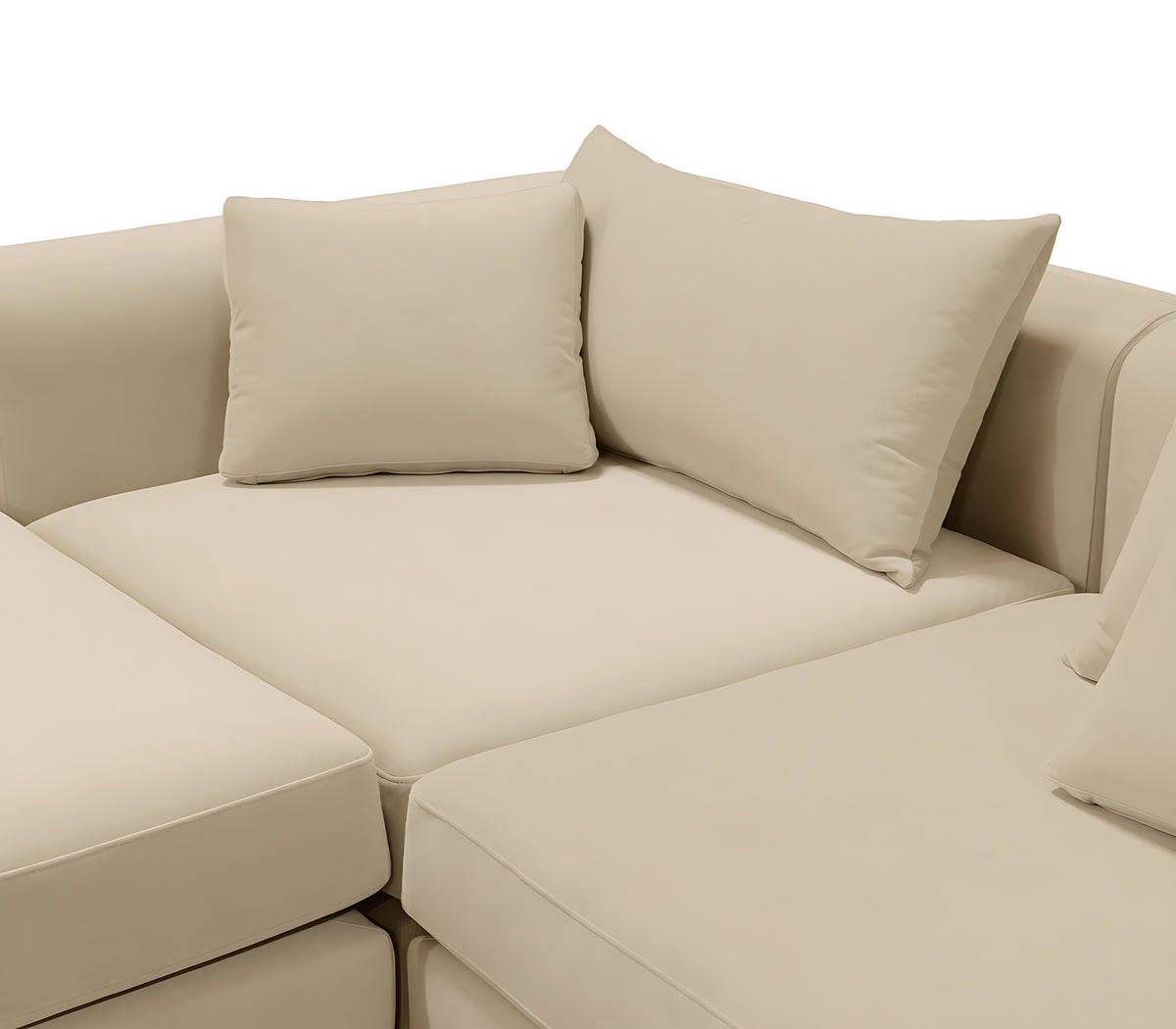 Fabric Upholstered Sectional Sofa / Ruchi