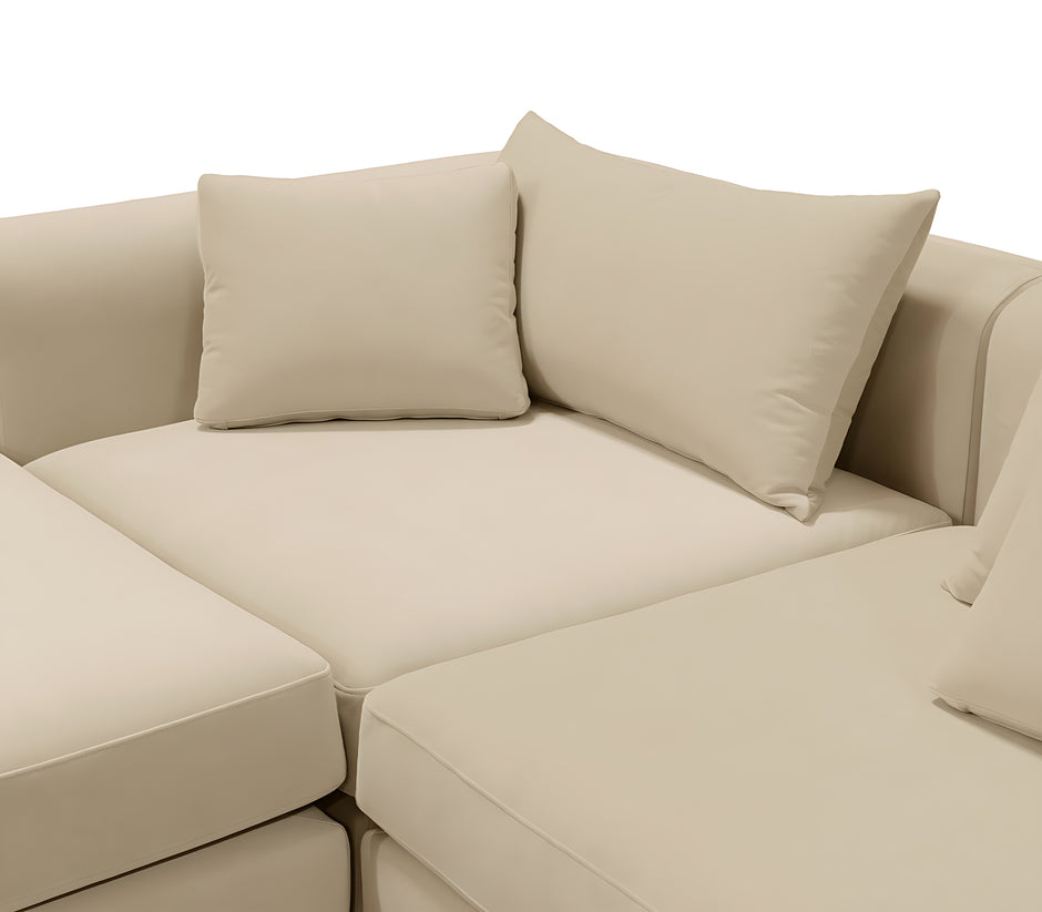 Fabric Upholstered Sectional Sofa / Ruchi