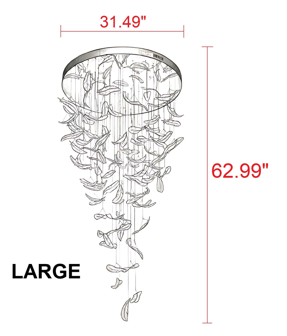 Modern Long Leaf Style LED Chandelier / Ruchi