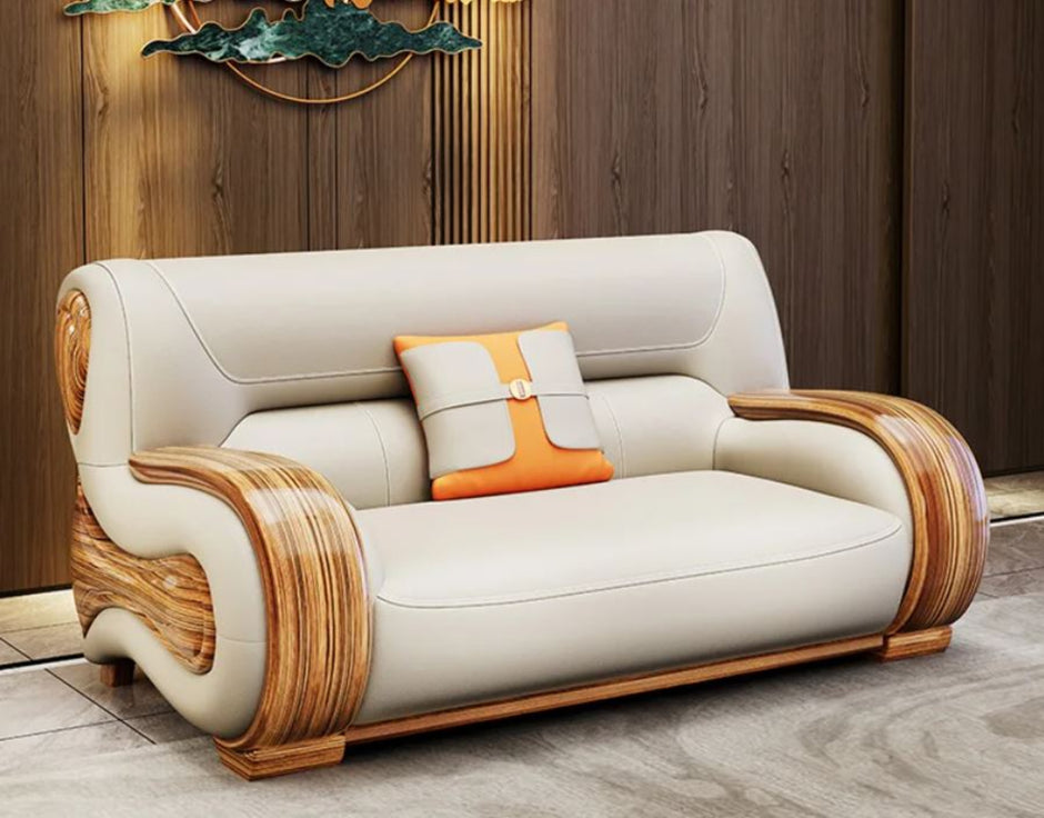 1+2+3 Seater Royal Leather Sofa Set / Ruchi