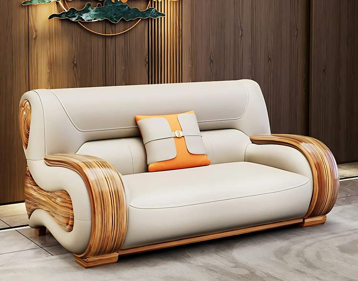 European Royal Leather Sofa Set
