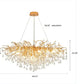 Modern Crystal LED Chandelier For Living Room / Ruchi