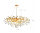 Modern Crystal LED Chandelier For Living Room / Ruchi