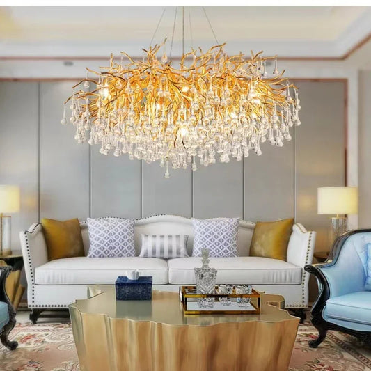Modern Crystal LED Chandelier For Dining Room / Ruchi