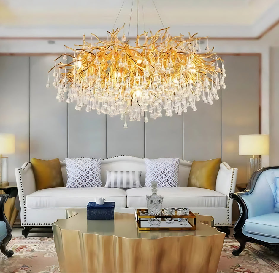 Modern Crystal LED Chandelier For Dining Room / Ruchi