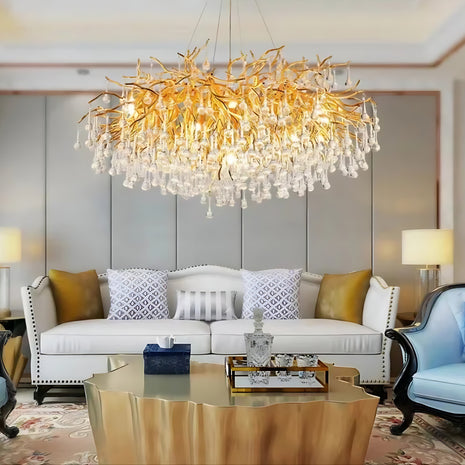 Modern Crystal LED Chandelier For Dining Room / Ruchi
