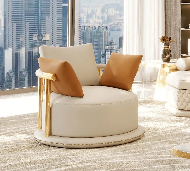Modern Leather Upholstery Sectional Sofa Set / Ruchi