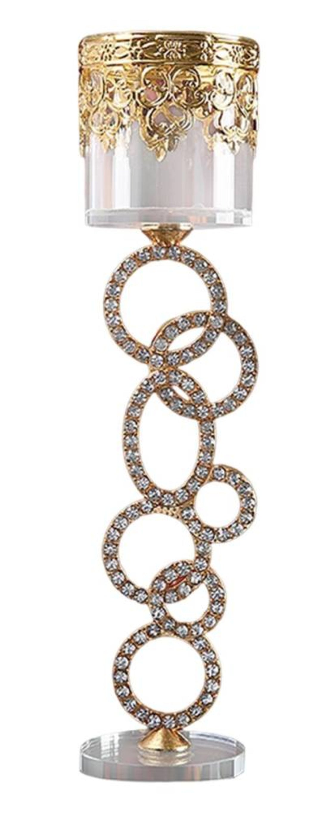 Decorative Crystal Glass Candle Holder / Ruchi