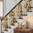 Artificial Stairway Christmas Wreath With LED Lights / Ruchi