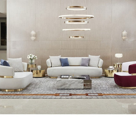 Modern 3-Piece Fabric Sofa Set / Ruchi