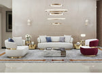 Modern 3-Piece Fabric Sofa Set