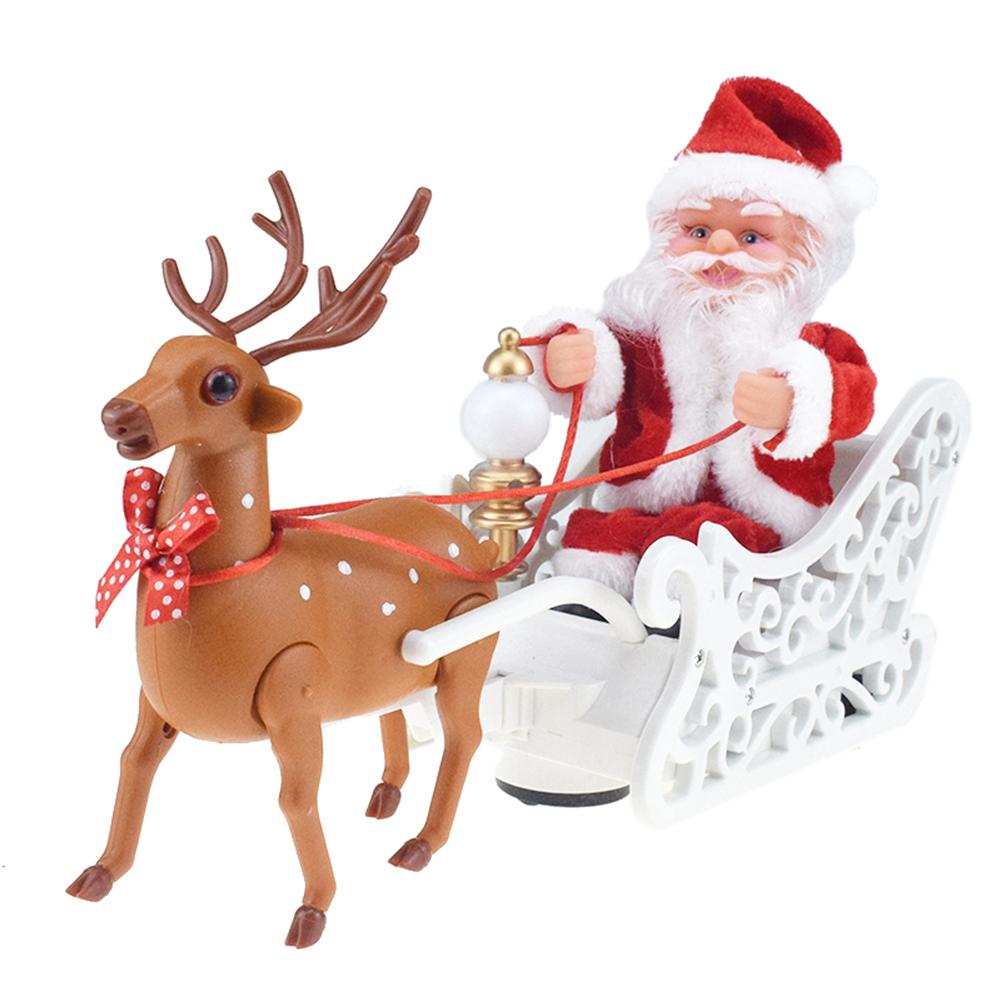 Christmas Santa Claus Elk Sled Electric Toy / Ruchi
