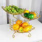 Multilayer Tray Grid Style Metal Fruit Basket Stand / Ruchi