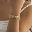 Chunky Multilayer Beaded Chain Bracelet / Ruchi