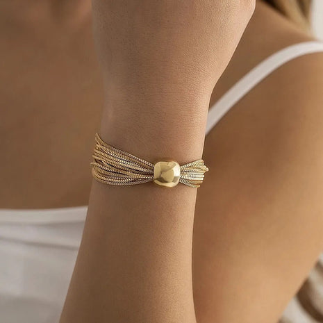 Chunky Multilayer Beaded Chain Bracelet / Ruchi