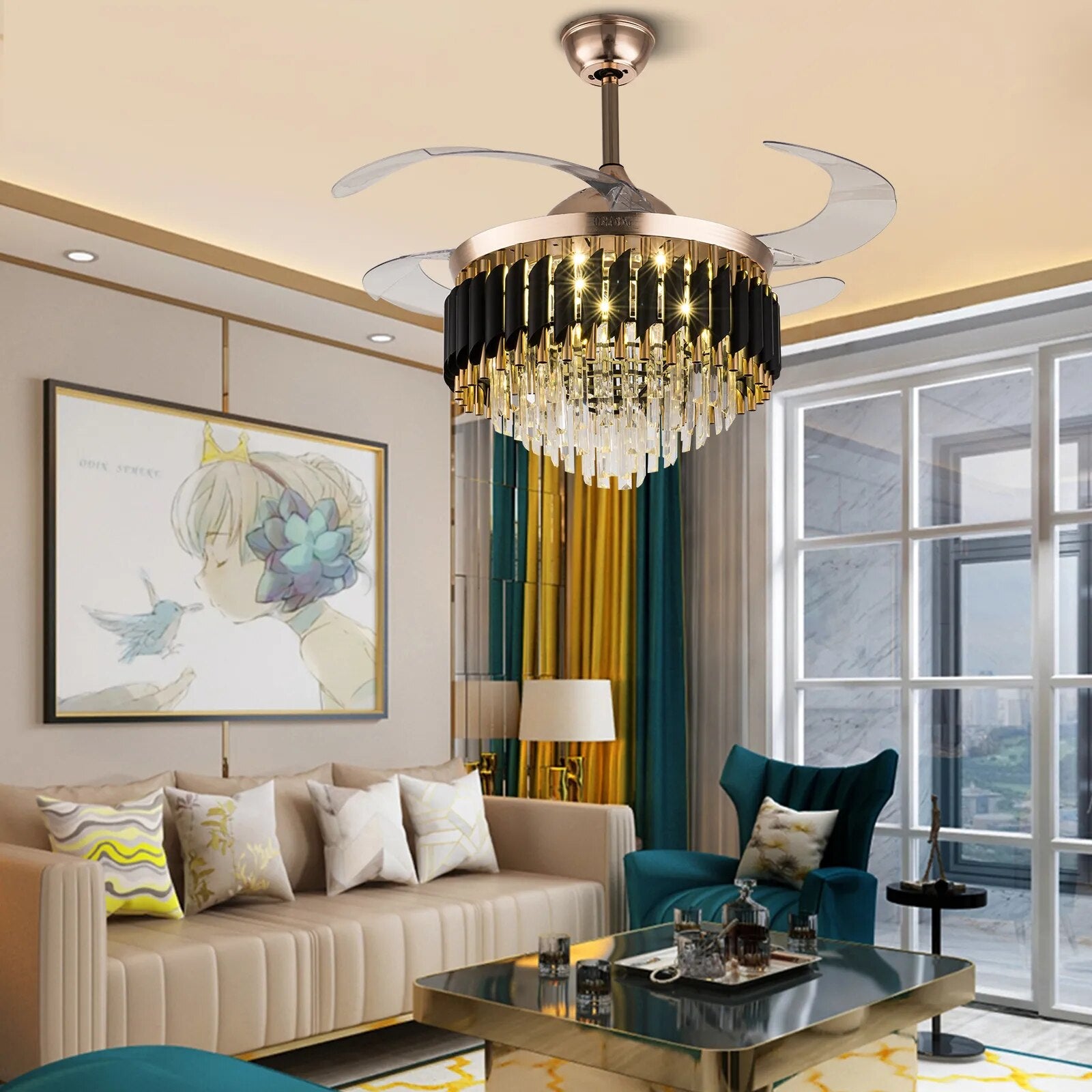 Ceiling Fan With Light And Remote / Ruchi