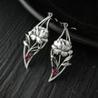 Beautiful Flower Design Crystal Metal Earrings / Ruchi