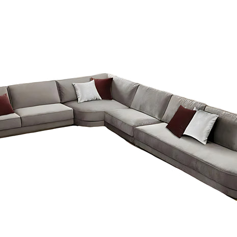 Modular Velvet L-Shaped Sectional Sofa