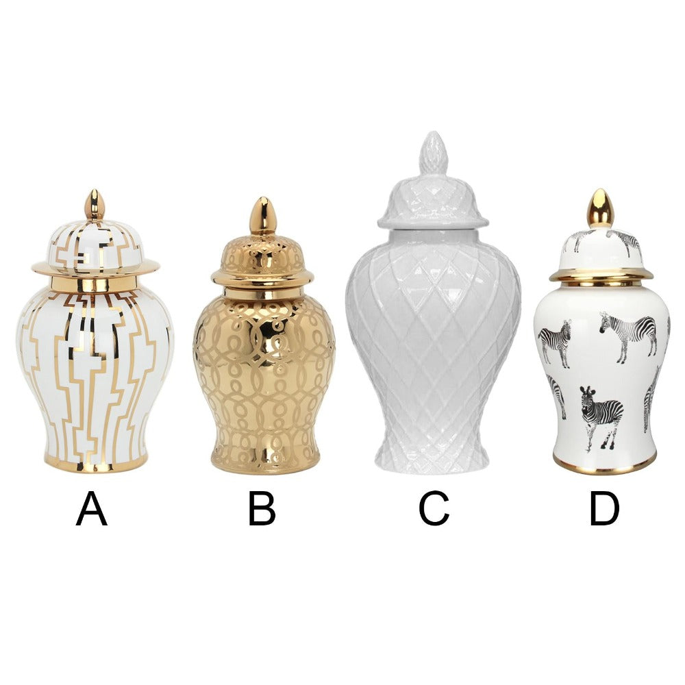Exquisite Ceramic Ginger Jar Vase / Ruchi