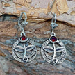 Rose Flower Design Crystal Metal Earrings / Ruchi