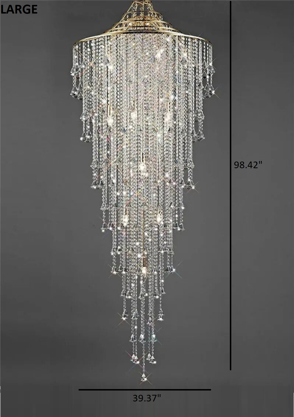 Modern LED Crystal Chandelier For Staircase