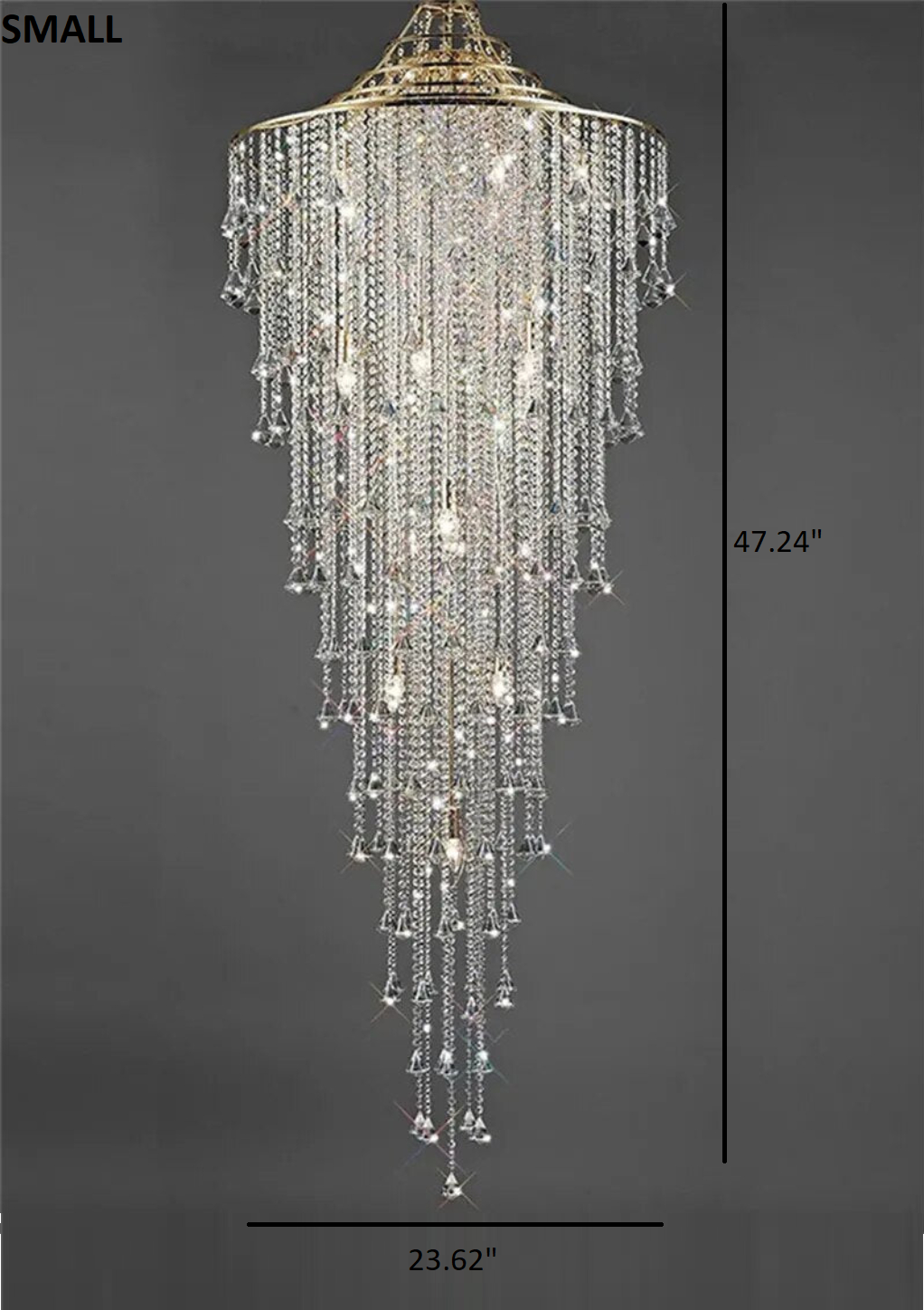 Modern LED Crystal Chandelier For Staircase