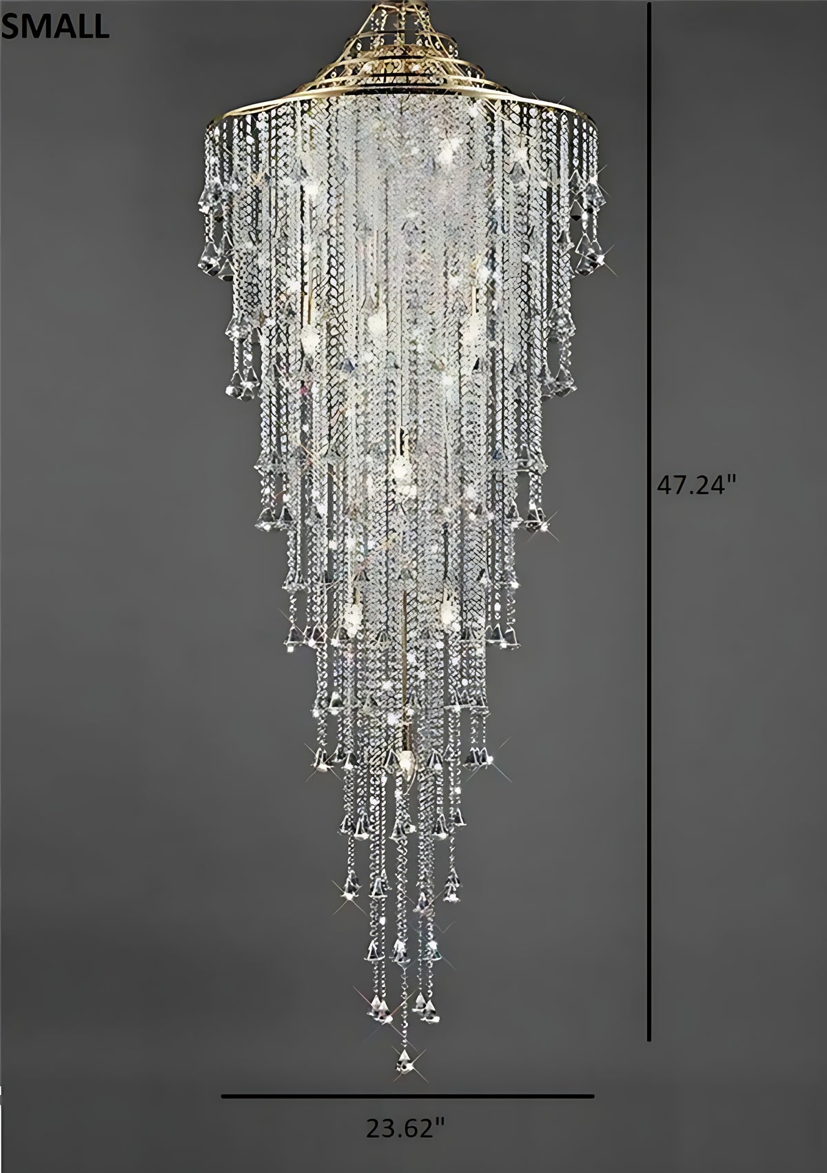 Modern LED Crystal Chandelier For Staircase / Ruchi