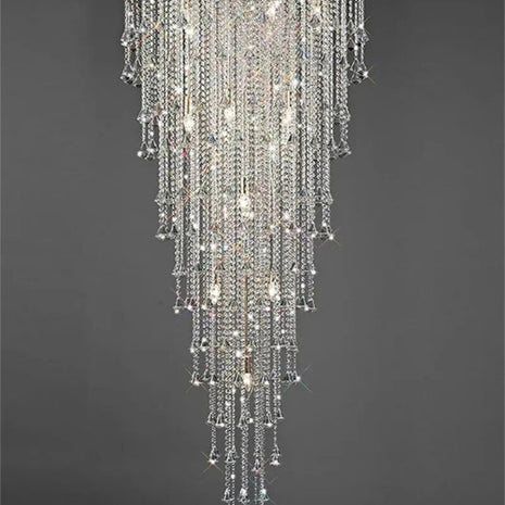 Modern LED Crystal Chandelier For Staircase / Ruchi
