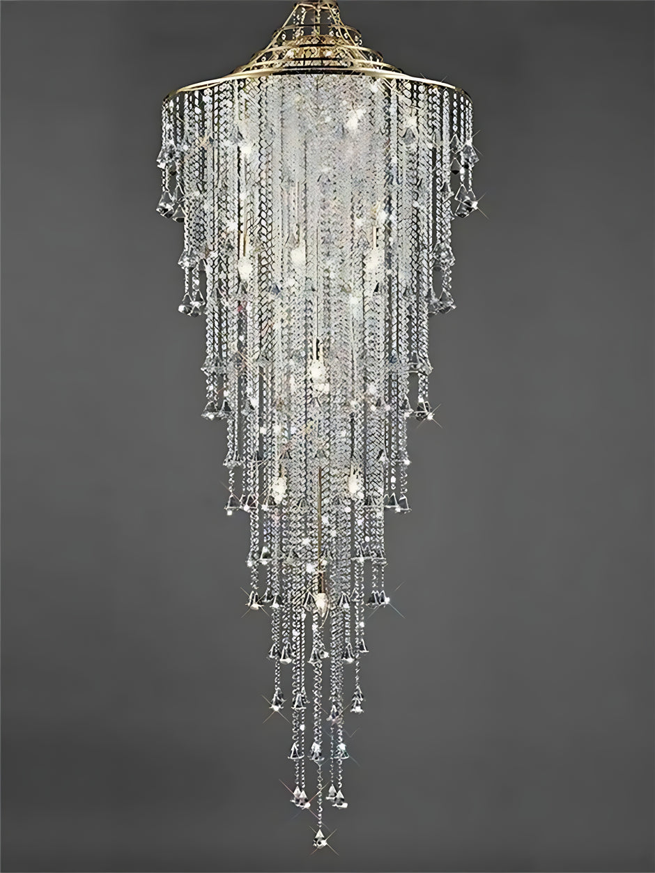 Modern LED Crystal Chandelier For Staircase / Ruchi