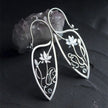 Lotus Flower Design Silver Metal Earrings / Ruchi