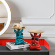 Charming Dog Statue With Metal Tray / Ruchi