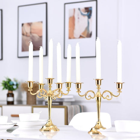 Vintage Metal Candle Holder Pillar / Ruchi