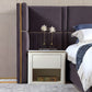 Luxurious U Shaped Headboard Velvet Upholstered Bed / Ruchi