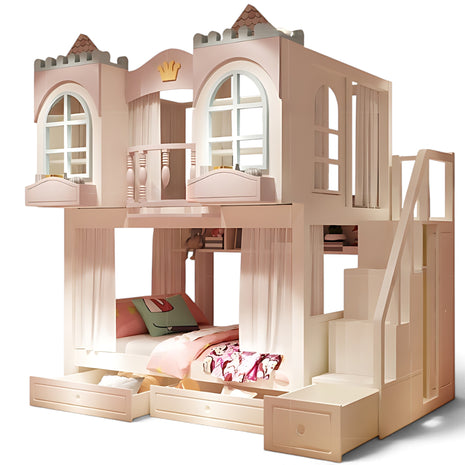 Wooden Castle Bunk Bed With Slide / Ruchi 