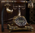 Carved Vintage Rotary Dial Phone / Ruchi