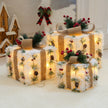 Set Of 3 Metal Christmas Gift Boxes / Ruchi