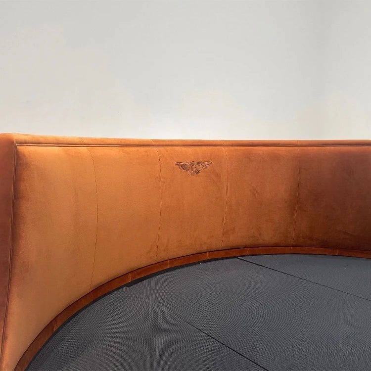 Modern Velvet Upholstered Round Bed / Ruchi