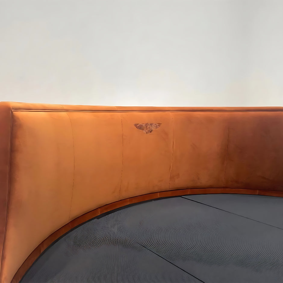 Modern Velvet Upholstered Round Bed / Ruchi