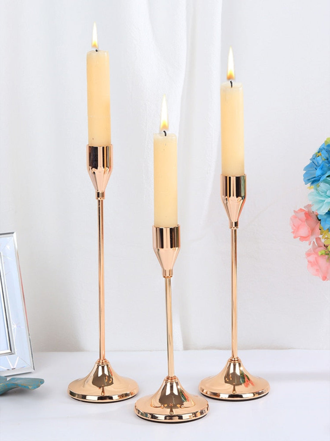 Decorative Metal Candle Holder Set Of 3 / Ruchi