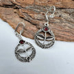 Rose Flower Design Crystal Metal Earrings / Ruchi