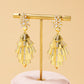 Zirconia Dangle Drop Metal Earrings / Ruchi