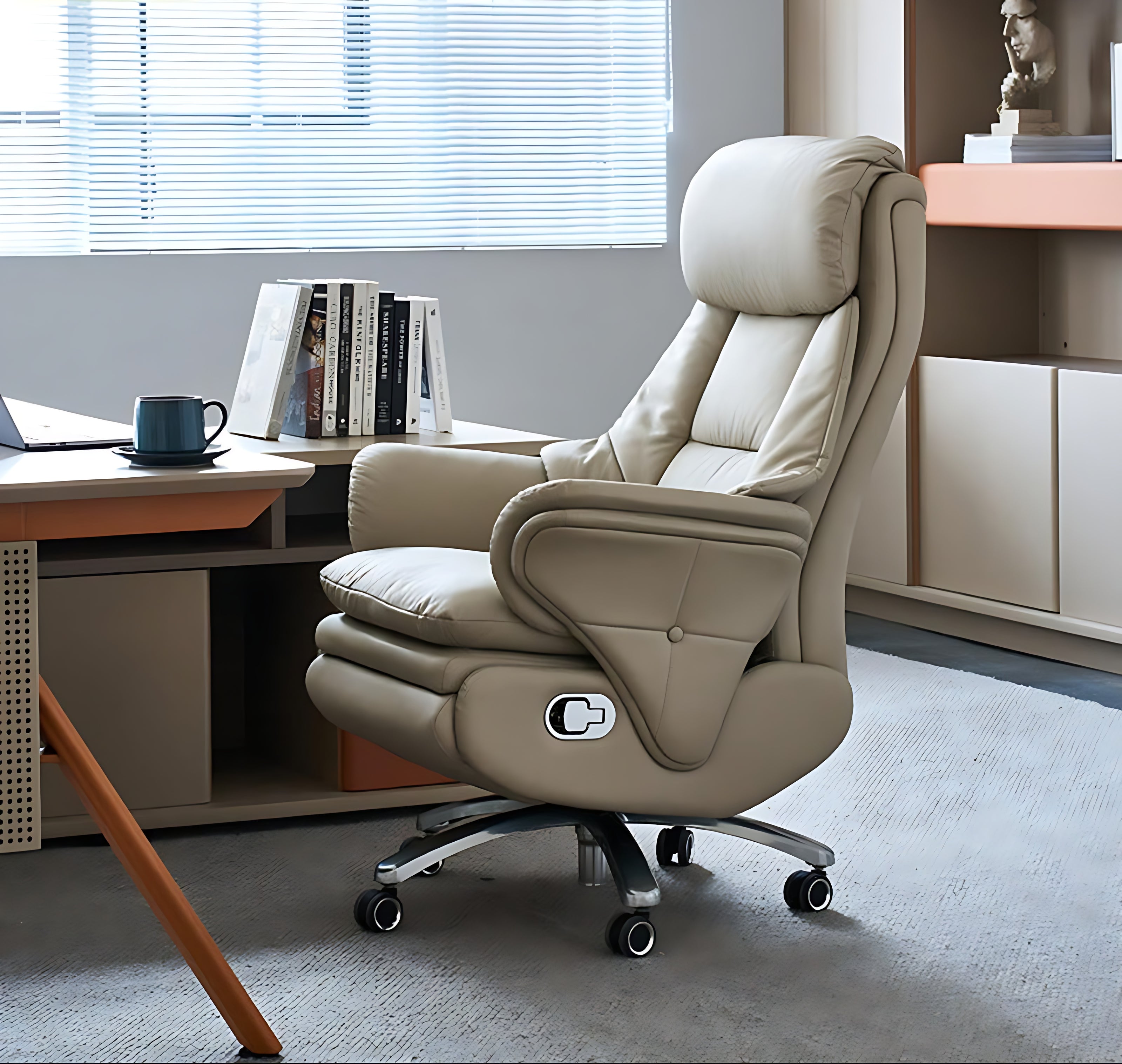 Power Recliner Leather Smart Office Chair / Ruchi