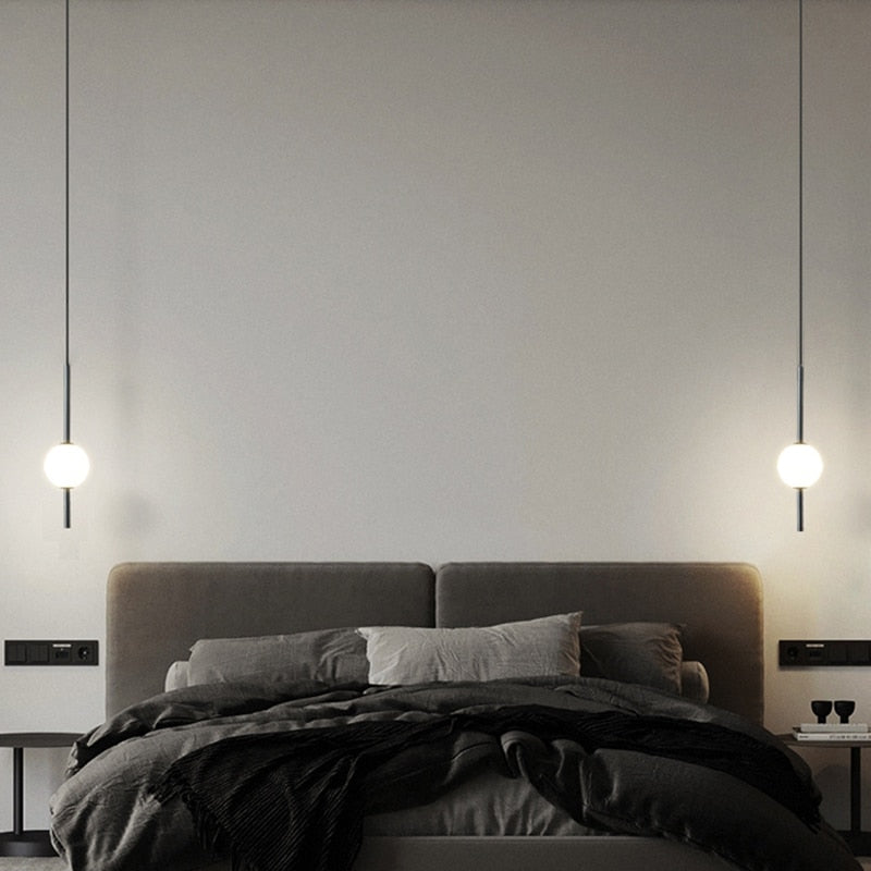 Elegant Glass Ball Design Hanging Lamp LED Pendant Light / Ruchi