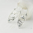 Lotus Flower Design Silver Metal Earrings / Ruchi