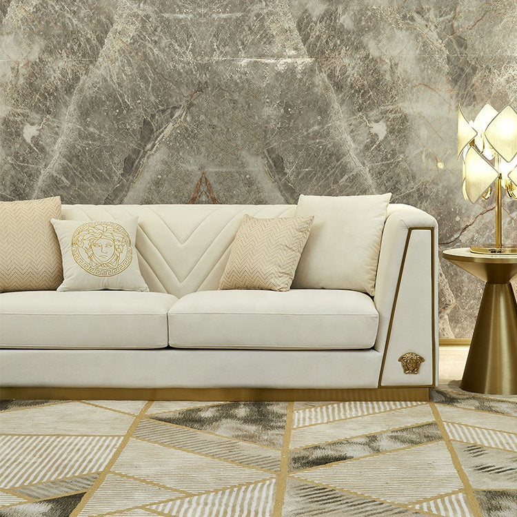 Royal Comfort Logo Designed 1-2-3 Fabric Sofa Set / Ruchi