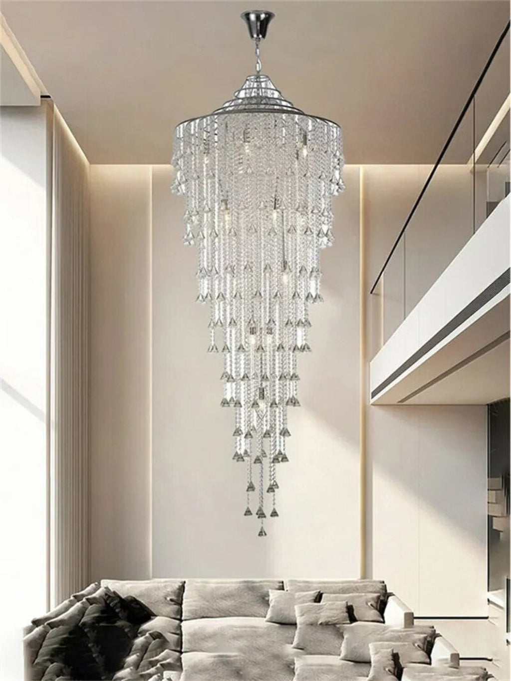 Modern LED Crystal Chandelier For Staircase / Ruchi