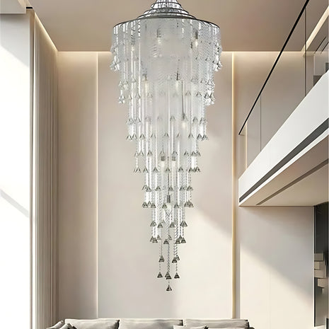 Modern LED Crystal Chandelier For Staircase / Ruchi