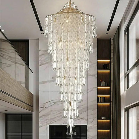 Modern LED Crystal Chandelier For Staircase / Ruchi